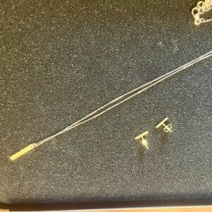 Unique Necklace - Gold Earrings